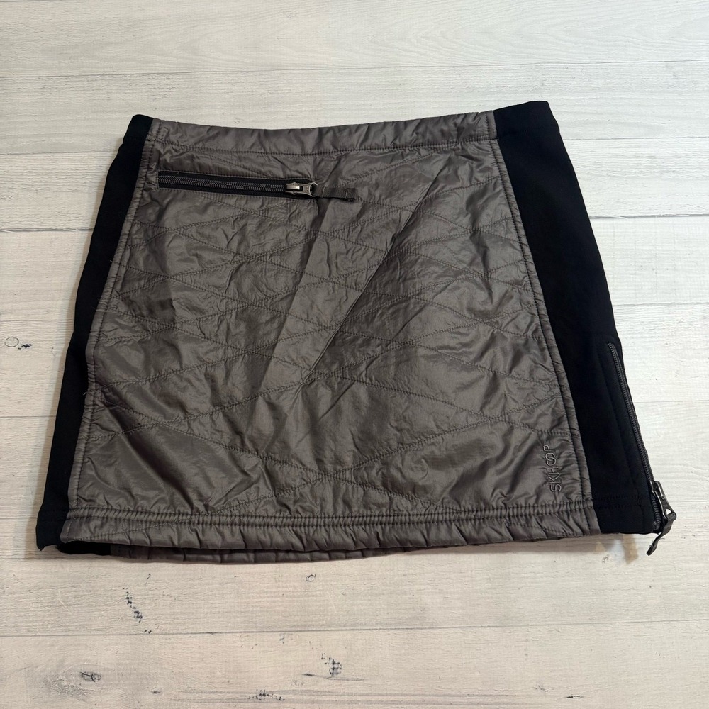 Skhoop Kari insulated‎ mini skirt womens grey black  size small
